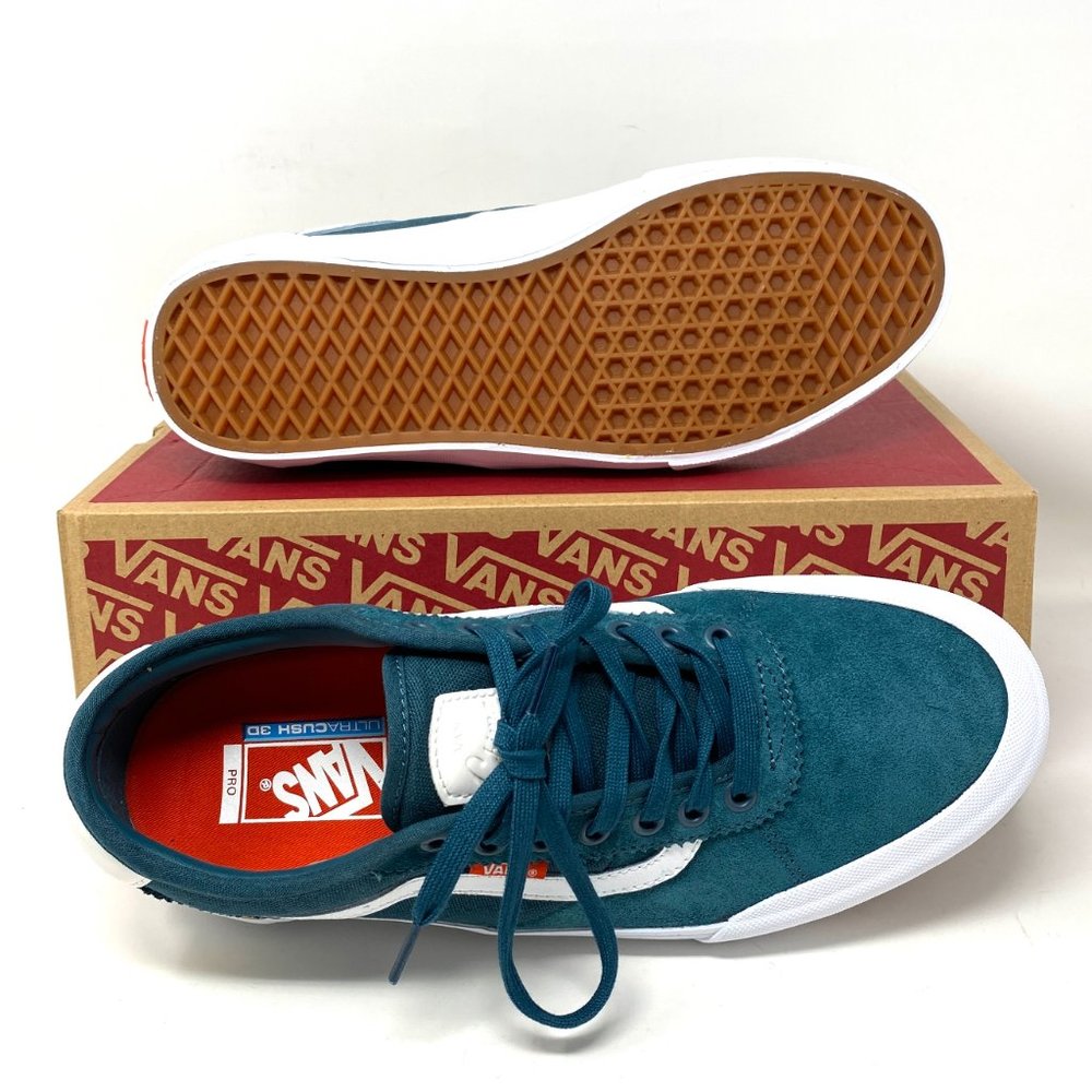VANS Chima Pro 2 Prime Atlantic Blue Suede Sneakers Women’s Size 8.5 VN0A3MTI0QU - Picture 3 of 11